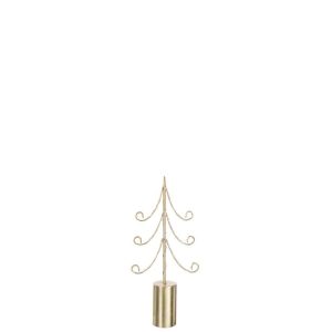 TREE LED CYLINDER BASE  IRON GOLD COLORED SMALL