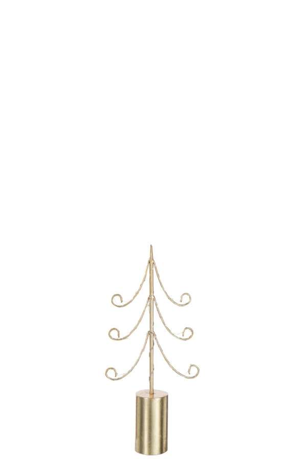 TREE LED CYLINDER BASE  IRON GOLD COLORED SMALL