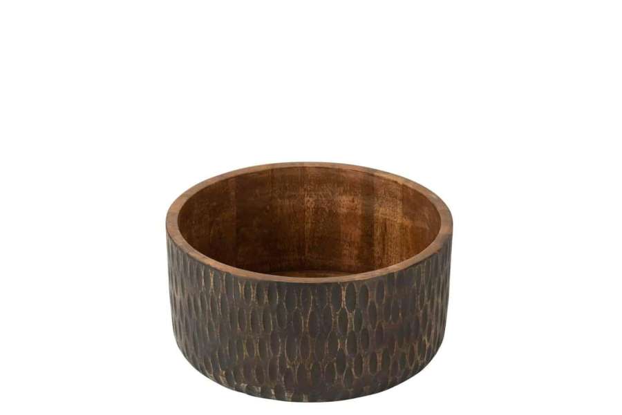 BOWL MANGO WOOD BROWN/BLACK EXTRA LARGE