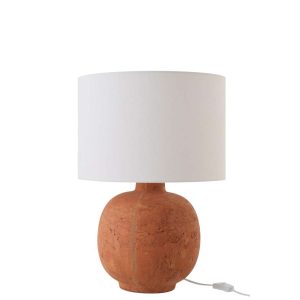 TABLE LAMP BALL CERAMIC TERRACOTTA