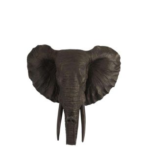 ELEPHANT HANGING POLY BROWN