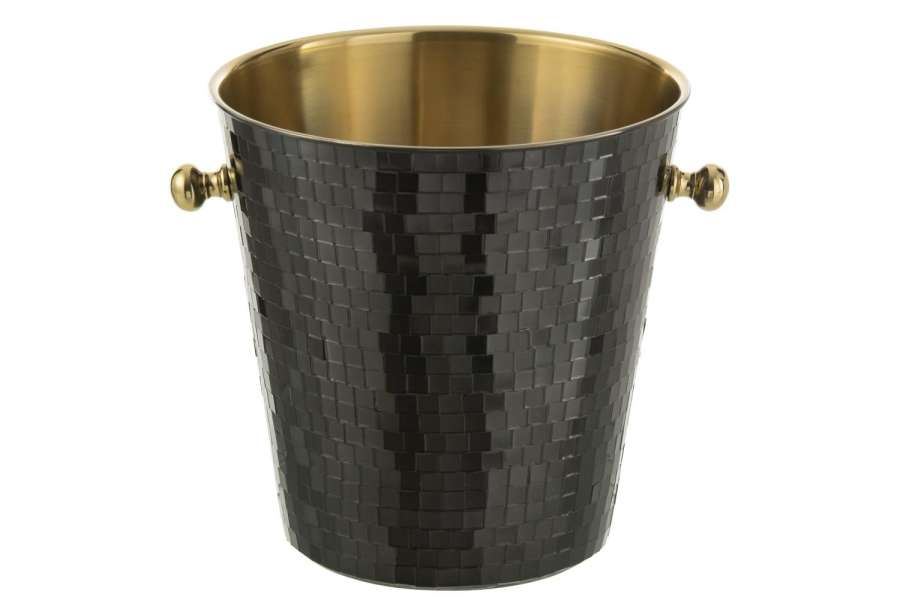 ICE BUCKET MOSAIC STAINLESS STEEL BLACK