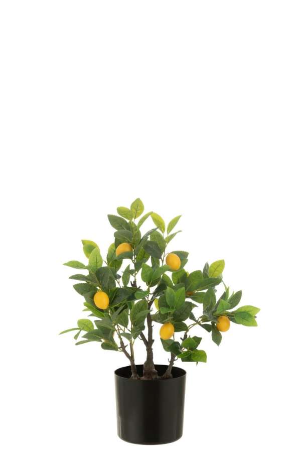 LEMON TREE POT ARTIFICIAL GREEN SMALL