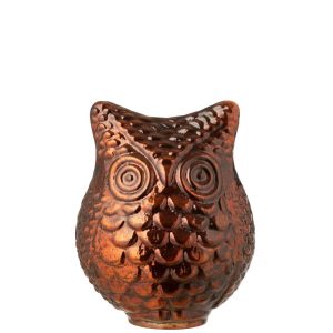 OWL GLASS RUST BROWN