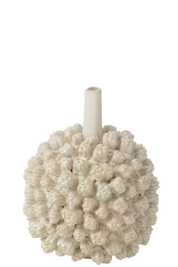 VASE SAKI CERAMIC WHITE LARGE