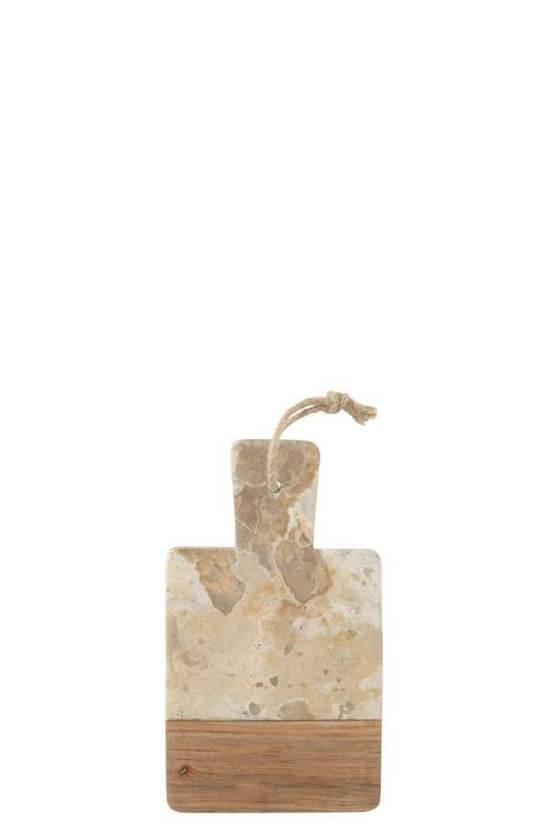 CHEESE BOARD RECTANGLE MARBLE BEIGE/NATURAL SMALL