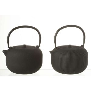 BOX OF 1 TEA POT METAL BLACK ASSORTMENT 2