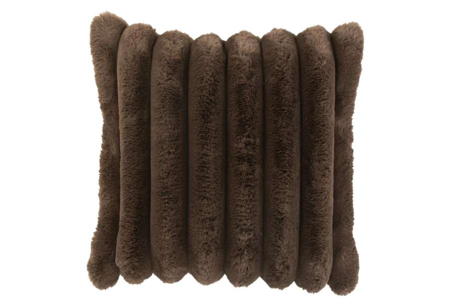 CUSHION LARGE CORDUROY POLYESTER CHOCOLATE