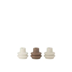 CANDLE HOLDER BUOYS PORCELAIN MIX ASSORTMENT OF 3