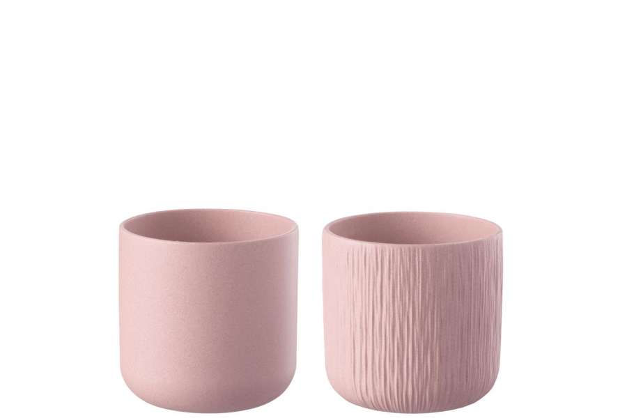 FLOWERPOT GEN CERAMIC PINK MEDIUM ASSORTMENT OF 2