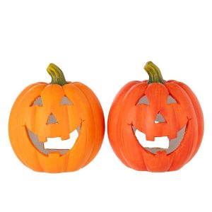 PUMPKIN HALLOWEEN MAGNESIUM ORANGE/DARK ORANGE ASSORTMENT OF 2