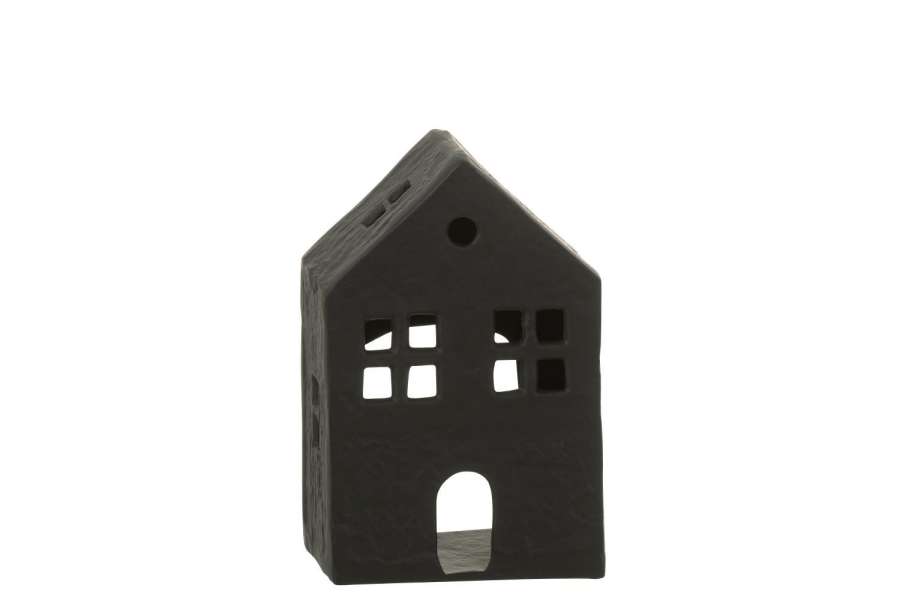 CANDLEHOLDER HOUSE ALUMINIUM BLACK