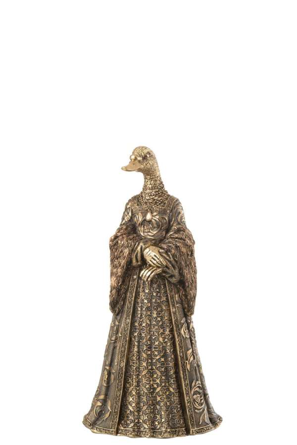 LADY BIRD RESIN ANTIQUE GOLD