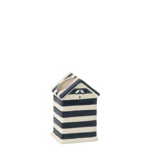 FLOWERPOT BEACH HOUSE PORCELAIN BLUE/WHITE SMALL