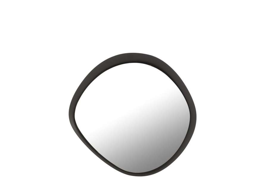 WALL MIRROR ROUND METAL/GLASS BLACK SMALL