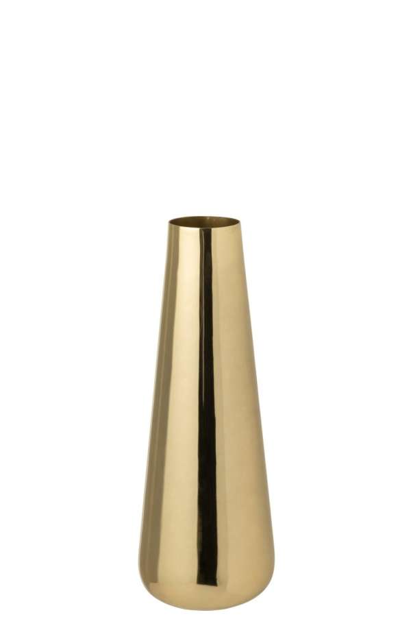 FLOOR VASE ALUMINIUM GOLD COLORED SMALL