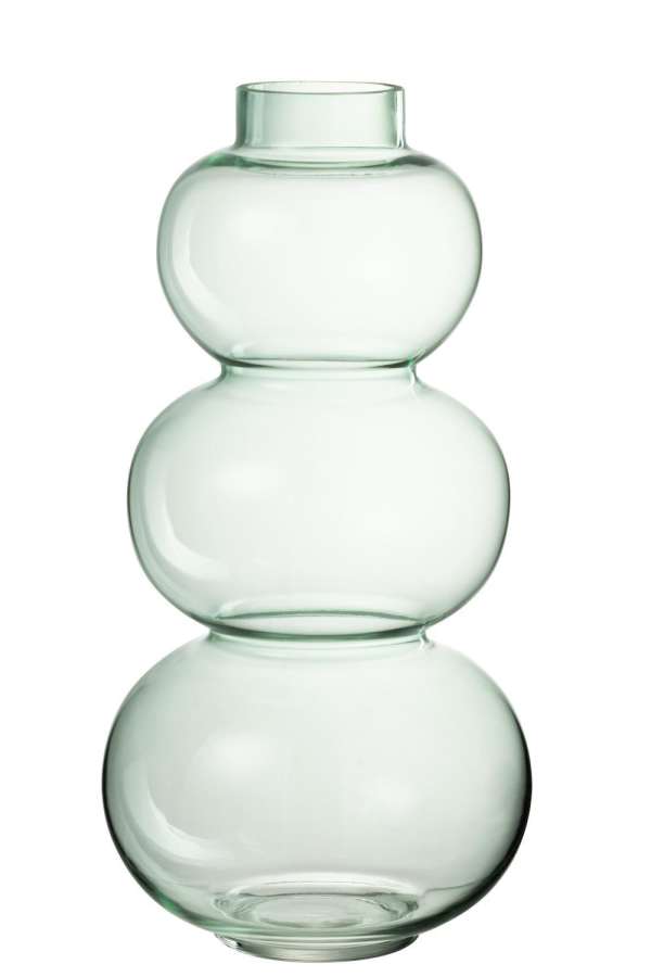VASE GLOBES GLASS GREEN LARGE