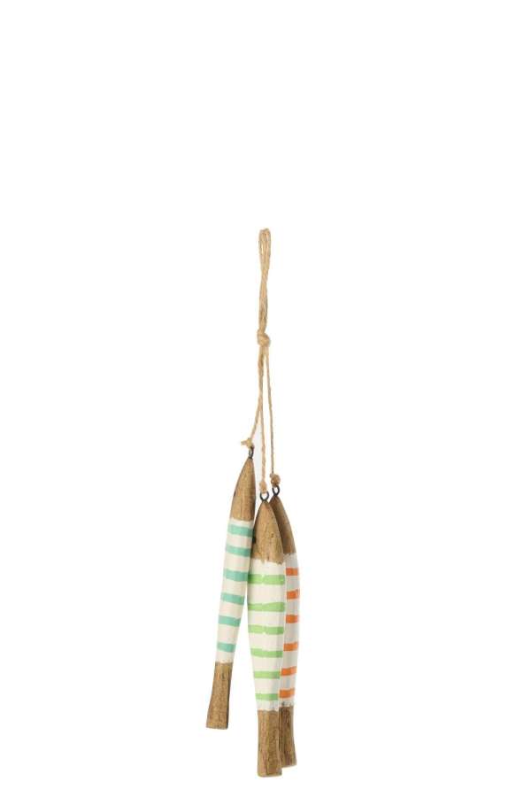 HANGER FISH PAULOWNIA WOOD MULTI SMALL