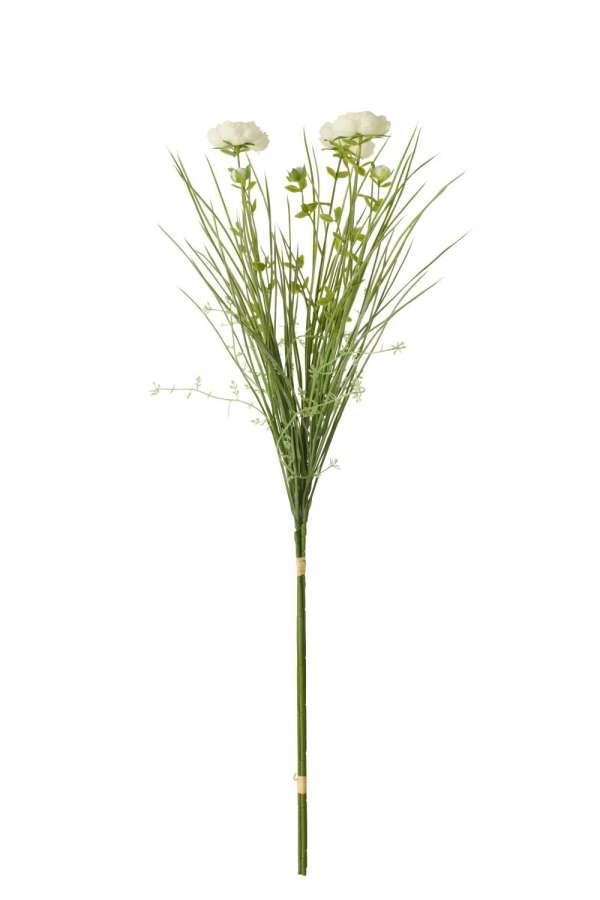 BUNDLE OF 3 RANUNCULUS TEXTILE WHITE SMALL