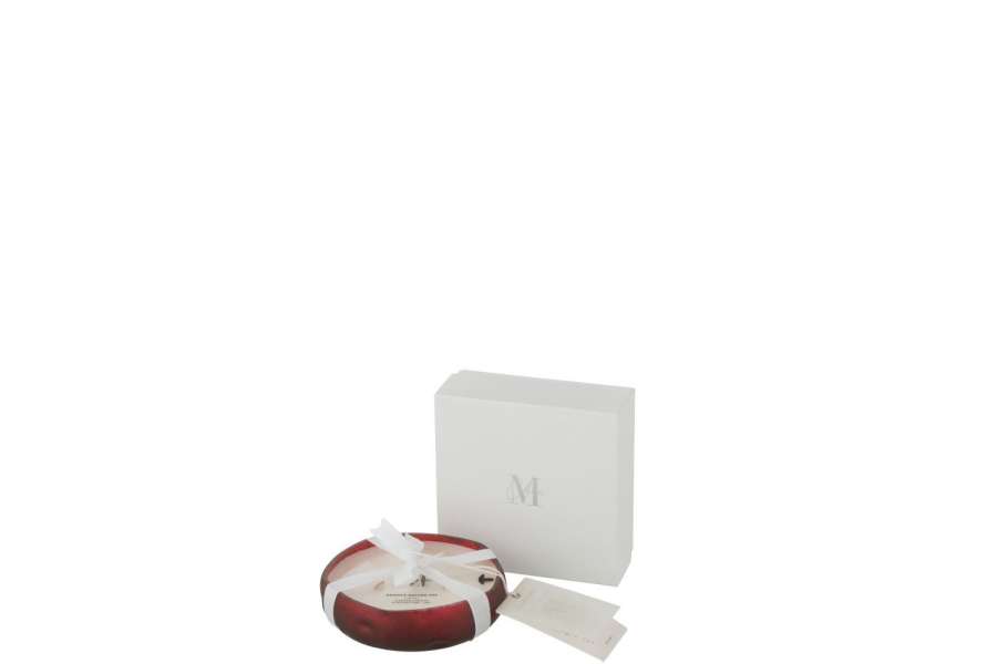 SCENTED CANDLE M-CHIC GLASS RED SMALL-15H
