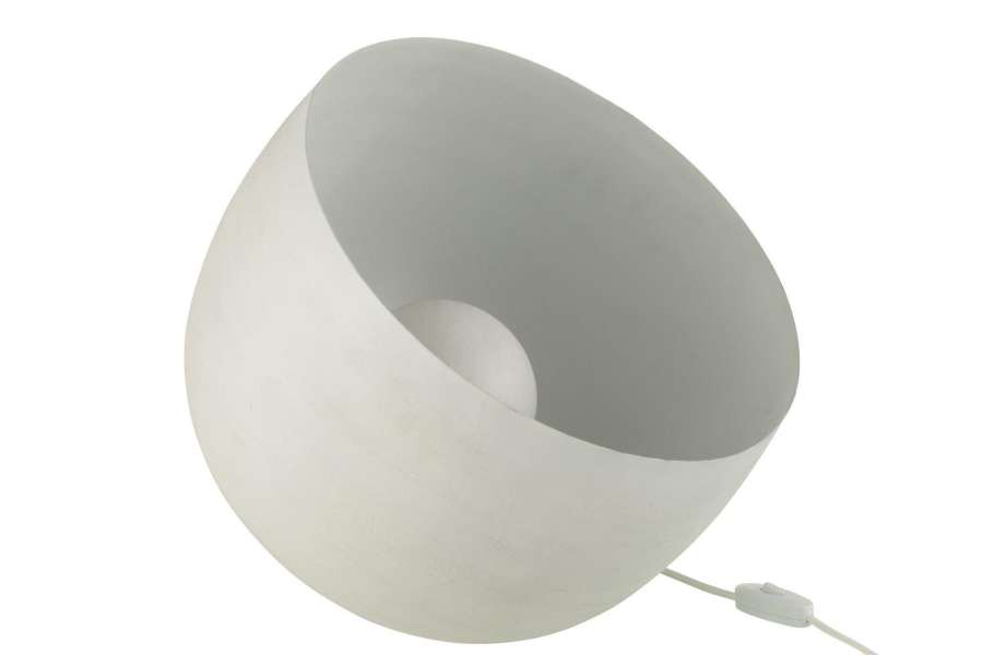 LAMP METAL WHITE LARGE