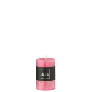 CYLINDER CANDLE PINK SMALL 18H