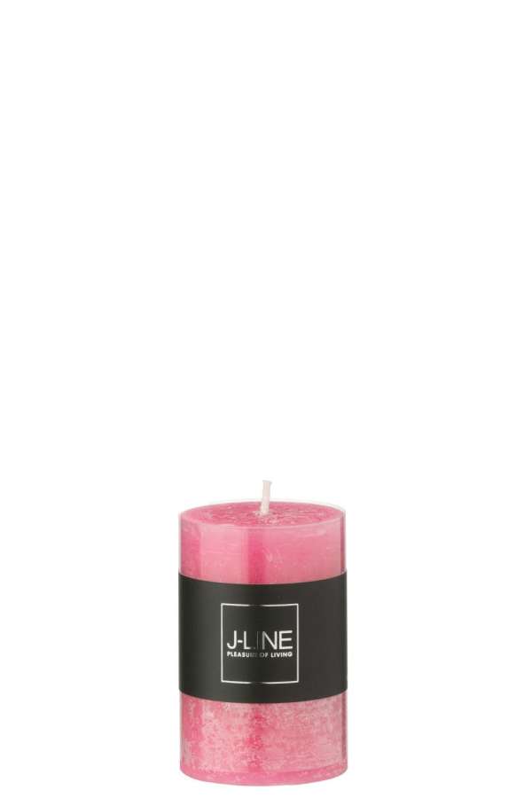 CYLINDER CANDLE PINK SMALL 18H
