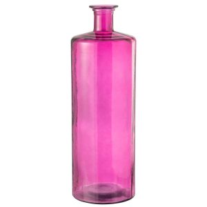 VASE BOTTLE GLASS PINK LARGE