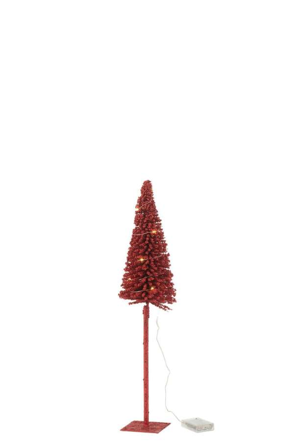 TREE LED/BATTERIES PLASTIC RED SMALL