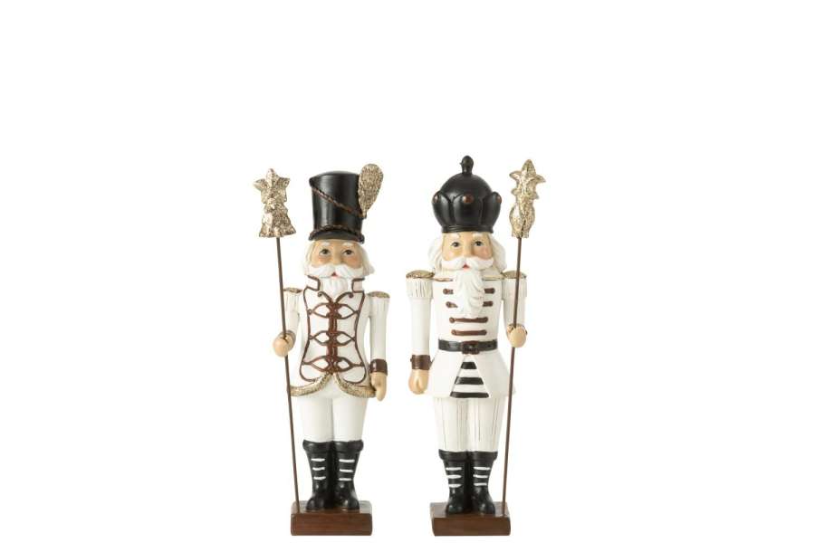 NUTCRACKER POLYRESIN MULTICOLORED MEDIUM ASSORTMENT OF 2