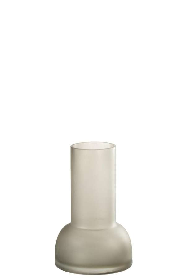 VASE/CANDLEHOLDER YARA GLASS GREIGE SMALL