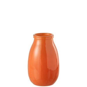 VASE GLASS ORANGE LARGE