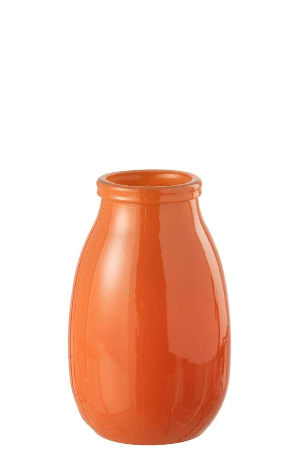 VASE GLASS ORANGE LARGE