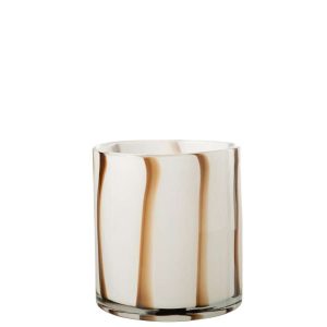 HURRICANE STRIPES SAFARI GLASS WHITE/BROWN MEDIUM