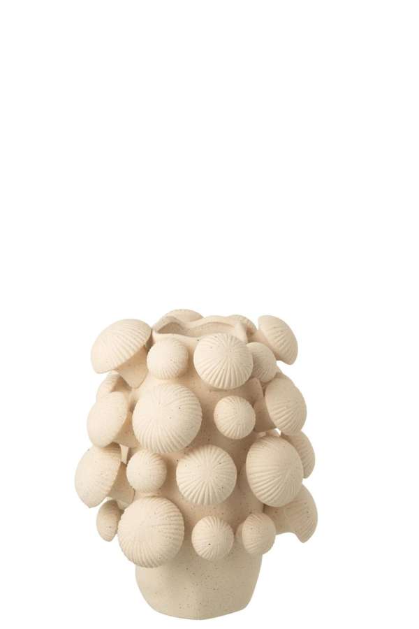 VASE FUNGI CLAY BEIGE SMALL