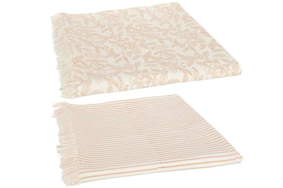 TAFELKLEED INDI TEXTIEL TAUPE ASSORTIMENT VAN 2