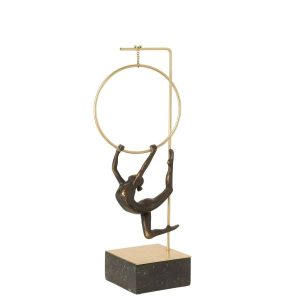 GYMNAST HOOP ALPHA RESIN BLACK/GOLD COLORED