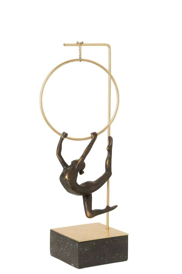 GYMNAST HOOP ALPHA RESIN BLACK/GOLD COLORED