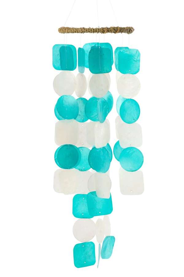 WIND CHIME LISA CAPIZ TURQUOISE