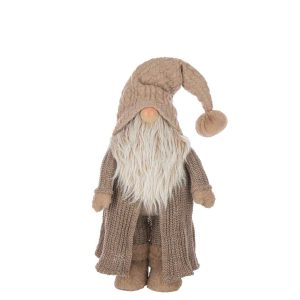 SANTA CLAUS WINTER SWEATER POLYESTER TAUPE/OFF-WHITE