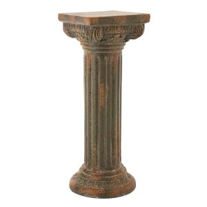 PEDESTAL ANTIQUE OUTDOOR MAGNESIUM DARK GREEN
