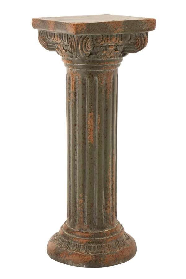 PEDESTAL ANTIQUE OUTDOOR MAGNESIUM DARK GREEN