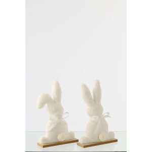 RABBIT POLYESTER WHITE MEDIUM ASSORTMENT OF 2