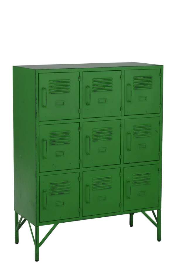 CUPBOARD 9DOORS METAL GREEN