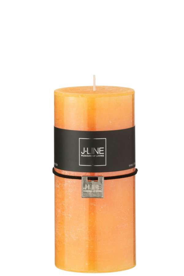 CYLINDER CANDLE LIGHT ORANGE LARGE 52H