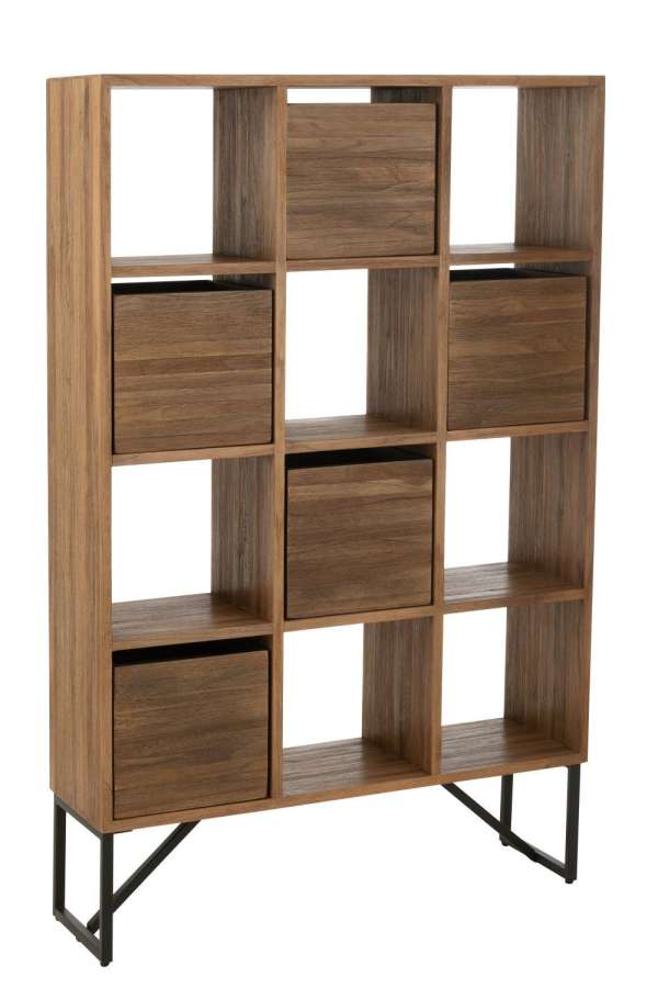 CABINET WITH DRAWERS RECYCLE TEAK NATURAL