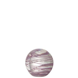 PAPERWEIGHT WHIRLPOOL GLASS PURPLE SMALL
