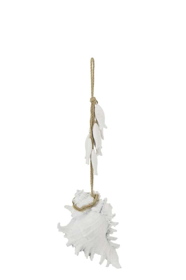HANGER SHELL RESIN/ROPE WHITE