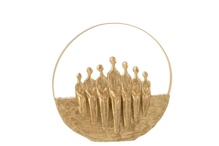 FIGURES 7PIECES CIRCLE POLY GOLD