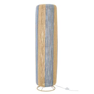 FLOOR LAMP ROPE CYLINDER METAL BLUE/NATURAL LARGE